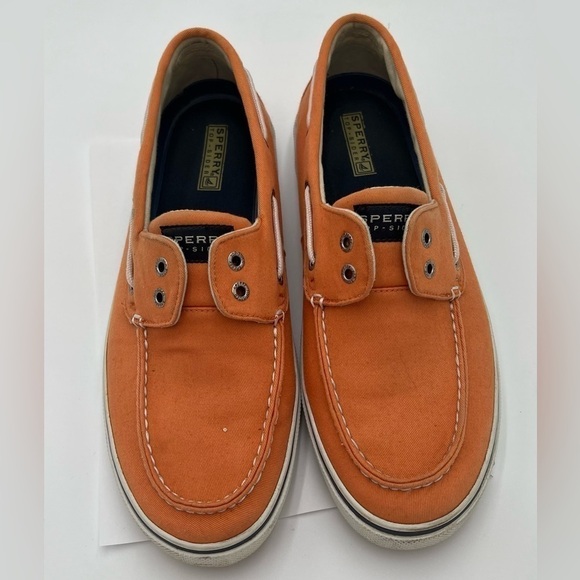 Sperry Top-Sider Men's Orange Canvas Shoes Men's Size 12 - Picture 1 of 9